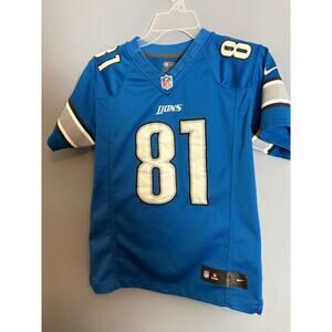 Nike On Field Calvin Johnson #81 Detroit Lions Jersey Youth Medium 10/12